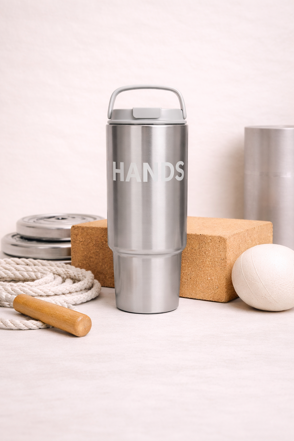 1 Piece High-Appearance Stainless Steel Insulated Cup, 1000ml Large-Capacity Dual-Drinking-Port Sports Water Bottle  with Handle