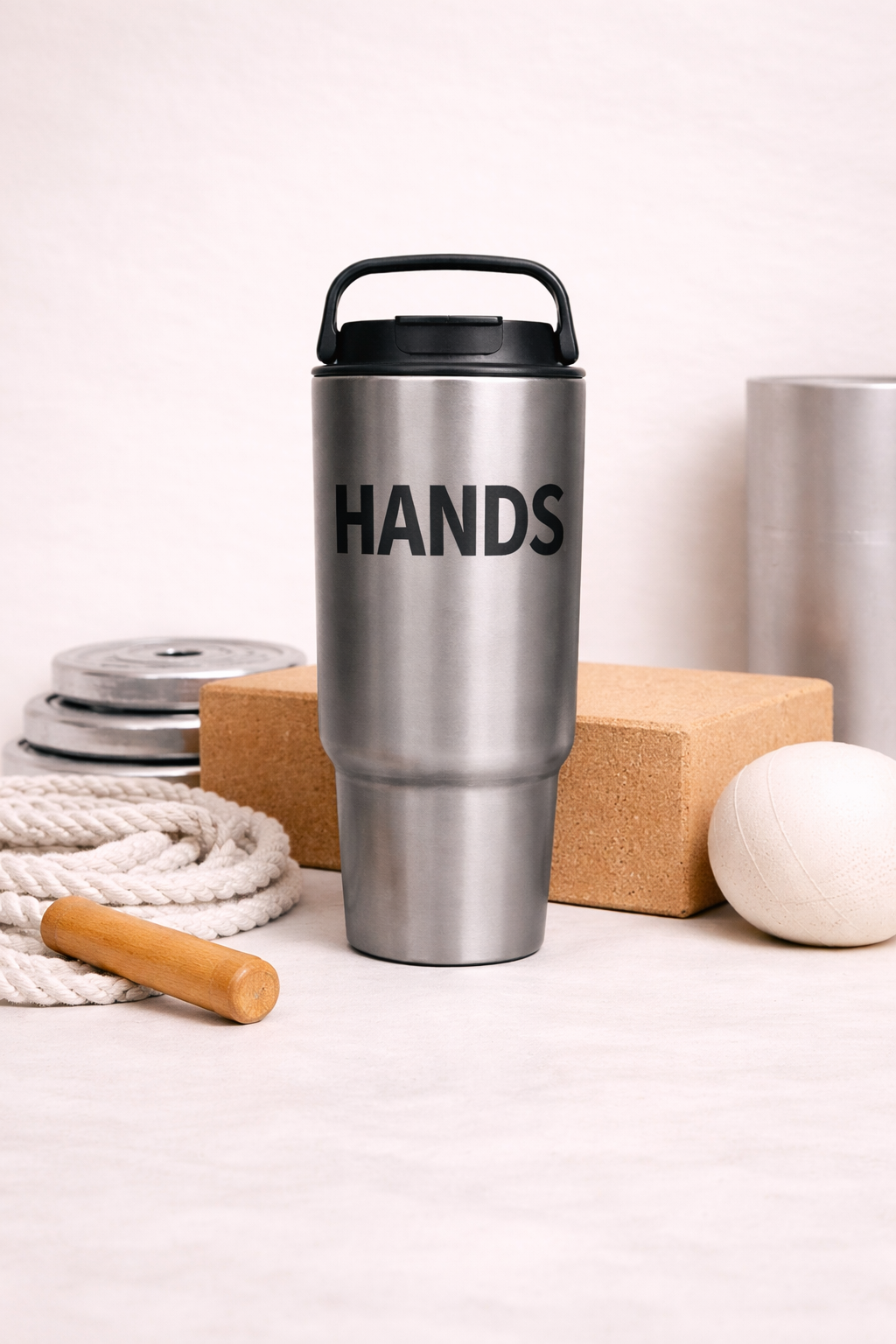 1 Piece High-Appearance Stainless Steel Insulated Cup, 1000ml Large-Capacity Dual-Drinking-Port Sports Water Bottle  with Handle