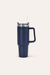 New 40oz Stainless Steel Car Cup Large Capacity Water Cup with Handle and Straw Double-walled Insulated Travel Mug Holiday Gifts